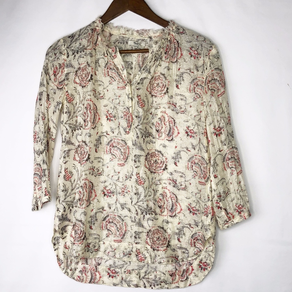 MADEWELL Shirred Popover in Turkish Garden